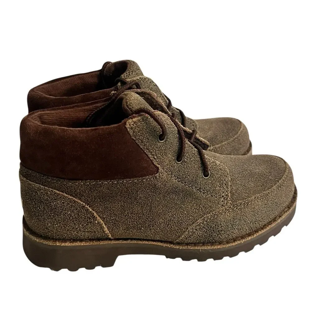New UGG Australia Orin Bomber Boots •Boy 1• Lace Up Teak Brown Winter Ankle